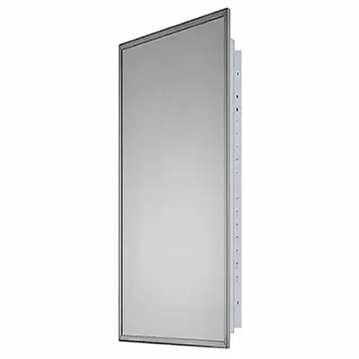 KETCHAM Medicine Cabinet: Rectangular, Glass, 36 in Overall Ht, 16 in Overall Wd - Mirrored Medicine Cabinets