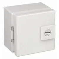 RITTAL Enclosure: Steel, 3 in x 3 in x 3 in, NEMA 4, Solid Cover, Hinged (MPN JB040403HC)