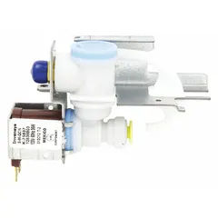 This water valve kit controls water flow to the ice maker and water dispenser in refrigerators and freezers. It is a replacement part for when the original valve fails or leaks.