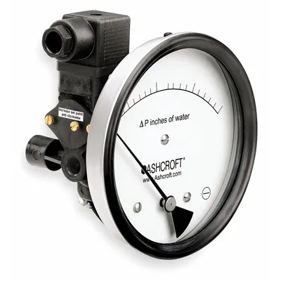 ASHCROFT 1134 Low Operating Pressure Differential Gauge with Switch - Low Operating Pressure Differential Gauges with Switch