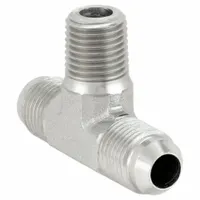 Hydraulic Hose Adapter: 3/8 in x 3/8 in x 3/8 in Fitting Size, Male x Male x Male, NPTF x JIC x JIC (MPN 2030-6-6S)