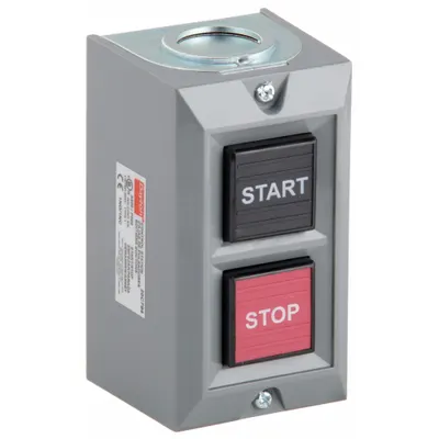 Dayton Control Station: (2) Push Buttons, 0 Pilot Lights, 1NO/1NC, Start/Stop - Push-Button Control Stations