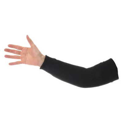 STEINER Heat-Resistant Sleeve: 18 in Sleeve Lg, L, Black, Knit Cuff - Carbonized Fiber Welding Sleeves
