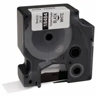 Combined Label and Ribbon Cartridge: 3/4 in x 18 ft, Polyester, White (Gloss), Indoor/Outdoor (MPN 18484)
