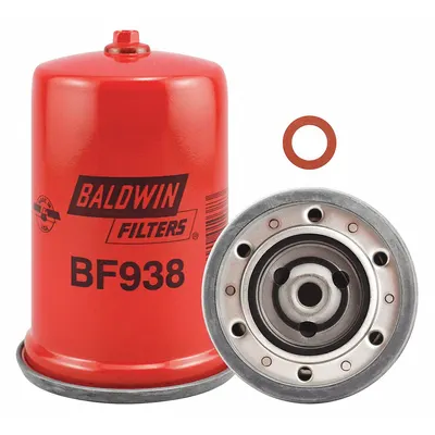 BALDWIN FILTERS Fuel Filter: Spin-On, 3 7/16 in Outside Dia, 7/16"-20 Thread Size, Cellulose - Spin-On Fuel Filters