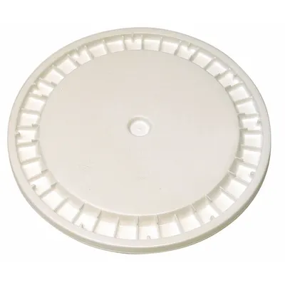 OEM Snap-On Pail Lid, 12 1/4 in Dia, White Plastic, FDA Compliant, ROP2100CVR-SN-W - Snap-On Lids