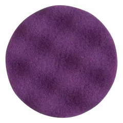 This purple foam pad features a waffle texture and hook-and-loop attachment for use with rotary buffers on painted surfaces. It is designed to deliver an extra fine finish during paint correction and detailing.