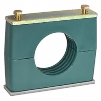 This ZSI beta clamp features a steel body with a polypropylene cushion and a textured core for vibration dampening. Designed to secure and cushion a single line in industrial piping systems, it reduces vibration, noise, and wear. Suitable for hydraulic, pneumatic, and process applications