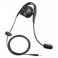 ICOM Earpiece: Fits Icom, Earbud, Push To Talk, Black, 1 Wires, Extended from Earpiece Mic, Wired (MPN HS94)
