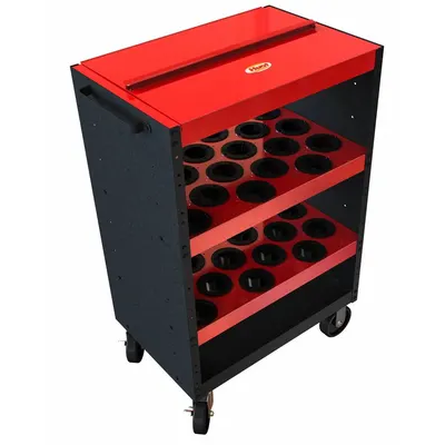 HUOT Shielded CNC Toolholder Cart for NMTB50 Taper, 36 Compartments - Shielded CNC Toolholder Carts