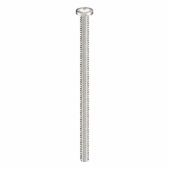 Pan head machine screw with #6-32 thread, 2-1/2 inch length, made from 316 stainless steel with a plain finish. Features a Phillips drive with #2 drive size. Supplied in a 25-piece pack. Commonly used for fastening metal parts in machinery, electrical enclosures, and industrial equipment.