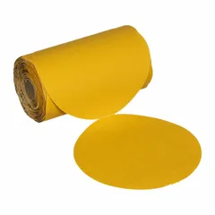 General purpose sanding disc for all surfaces. 220 grit aluminum oxide on C-weight paper. Suitable for light stock removal, finishing, and blending on wood, metal, paint, and primer. Each roll contains 100 discs.