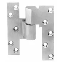 Full mortise-mount pivot hinge made of brass. Leaf height 5 inches, leaf width 1 1/8 inches. Used for interior doors requiring pivoting action in commercial and institutional settings