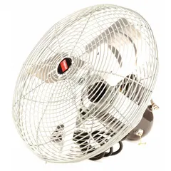 This Dayton fan head is designed for general industrial air circulation in workshops, warehouses, and factories. It operates on 115V AC single-phase power with two speed settings and includes oscillating functionality to improve ventilation and worker comfort.