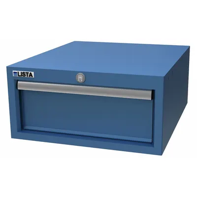 LISTA XSWBHC150-1BB Blue Steel Workbench Cabinet, 16-3/4 x 19-1/4 x 8 in - Drawers, Cabinets, & Hardware for Workbenches