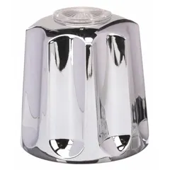 Knob faucet handle for Gerber Classics Series faucets compatible with T&S Brass fixtures. Made of zinc with a chrome finish. Includes three buttons. For use with hot or cold water.
