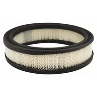 Round-oval engine air filter with axial seal. Overall height 1 25/32 in. Used in engine air intake systems for buses to filter incoming air
