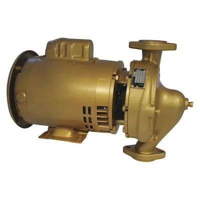 BELL Circulating Pump: 1 hp HP, 208-240/460V AC, Bronze, 1, 160 gpm, 30 ft Max. Head - High-Flow Inline Circulator Pumps