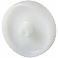 This nylon tread wheel has a 3 in diameter and 1 3/8 in width, with a load rating of 350 lb. It is designed for standard-duty material handling applications on hard, smooth surfaces such as industrial carts, dollies, and light equipment