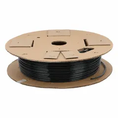 Polyurethane tubing with 4 mm inner diameter and 6 mm outer diameter, 500 ft length, black color. Shore A hardness 90 to 95. Maximum operating pressure 170 psi at 180°F. Metric measurement. Used for pneumatic and fluid transfer in industrial automation and machine building.