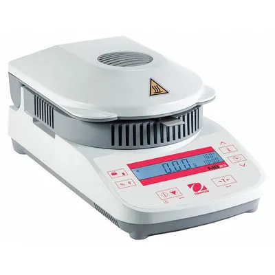 OHAUS Moisture Analyzer: 110 g Max Capacity, 50°C to 160°C, Infrared, RS232, LCD - Moisture Analyzers