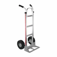 MAGLINER General Purpose Hand Truck: 500 lb, Dual-Handle, Silver, Aluminum, Pneumatic (MPN HMK116UA4)