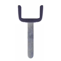Brass vehicle key blank for Honda electronic key systems. Key ID # EB3-S-HO03 with 0 pins. Used to create replacement keys for Honda vehicles