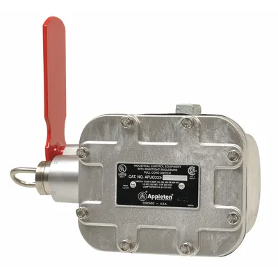 APPLETON ELECTRIC Emergency Cable Pull Switch: AFUX Series, Left Pull Cord - Single-Head Cable-Pull Switches