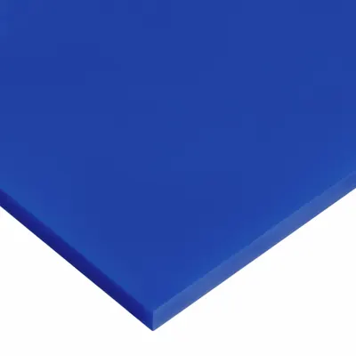 UHMW Glass-Filled Polyethylene Sheet & Bar, 3 in x 24 in, Opaque Blue - Glass-Filled UHMW Polyethylene Sheets & Bars