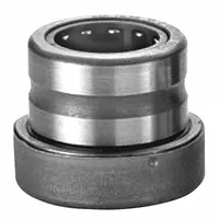 Metric combination bearing with a 30 mm bore diameter, featuring a steel ring and a plastic axial bearing component. The axial bearing outside diameter is 47.1 mm. Suitable for applications requiring combined radial and axial load support in compact spaces, such as machine tools, automotive transmissions, and industrial gearboxes