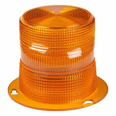 Round polycarbonate replacement lens for light bar vehicle lighting. Measures 4 inches in height and 5 inches in width. Designed to restore illumination and protect internal components in compatible light bar assemblies.