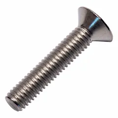 Flat head machine screw with M6x1.00 thread, 30 mm length, Grade 2 titanium, plain finish, Phillips drive, #3 drive size. Suitable for general fastening applications where corrosion resistance and light weight are required.