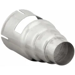 Concentrator nozzle for heat guns, focusing airflow onto a narrow area. Overall height 3 in, overall width 1 in. Used for applying sealers and other tasks requiring precise heat targeting.