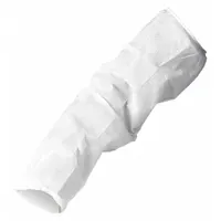 Protective Sleeves: 18 in Overall Lg, Serged Seam, White, SMMMS Polypropylene, 200 PK (MPN 23610)
