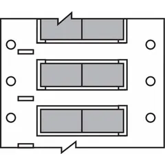 Precut sleeve label roll for wire identification. Made of gray matte polyolefin, sized 1 in x 1 in, for 1 AWG to 2 AWG wire gauge. Compatible with IP Series printers. Used for marking wires in industrial and electrical applications.