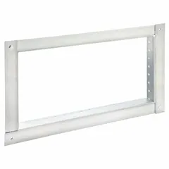 This galvanized steel retaining angle is used to secure fire dampers in HVAC ductwork. It provides structural support during fire-rated installations, helping maintain damper position and compartment integrity in commercial and industrial buildings.