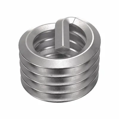 HELI-COIL Helical Insert: Tanged Tang Style, Free-Running, 3/8"-16 Thread Size, Plain - Free-Running Tanged Helical Inserts