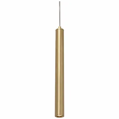 AFX INC. Pendant: 1 1/4 in Dia, 16 in Ht, Gold/Satin Brass, 800 lm, 3000K, 9 W - Eli Pendant Lights