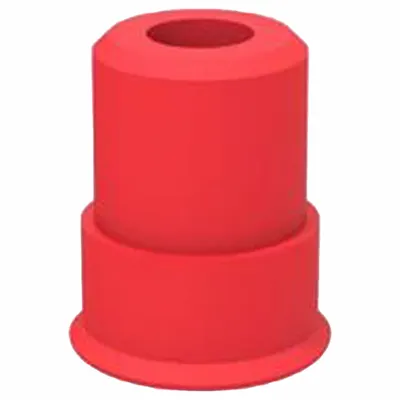 PIAB Vacuum Pad: Plain Pad without Adapter, 22.1 mm Pad Dia, Chloroprene, Black - Flat Type Packaging Industry Vacuum Pads