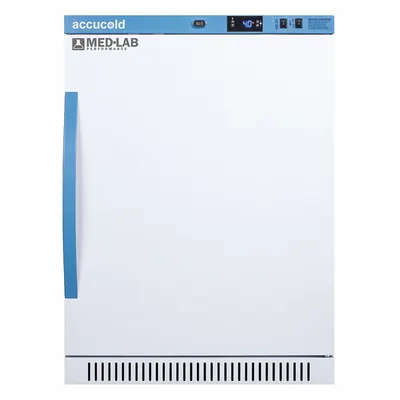 ACCUCOLD Lab Refrigerator: 6 cu ft, Undercounter, 2°C to 10°C, 24 5/8 in Overall Dp - General Purpose Lab Refrigerators