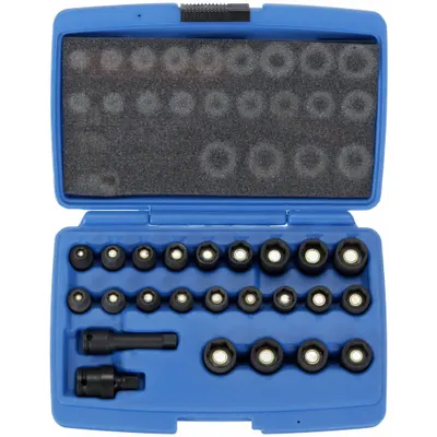 WESTWARD Impact Socket Set: 3/8 in Drive Size, Small Set (0-50 pieces) Set Size - SAE & Metric Impact Socket Sets