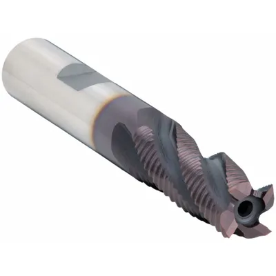 OSG Roughing End Mill: Cobalt, TiAlN Coated, 4 Flute, Fine Pitch, 1/2" Mill Dia - General Purpose Cobalt Roughing End Mills