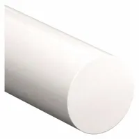 PET-P Rod: 3/4 in Dia, 3 ft Lg, Opaque, Off-White, 12,400 psi Tensile Strength, 0.5 ft-lb/in