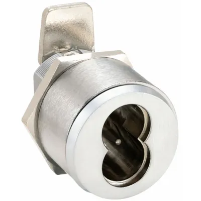 DELTA LOCK Cam Lock: Interchangeable Core Keyed Cam Lock, Chrome-Plated - Interchangeable Core Keyed Cam Locks