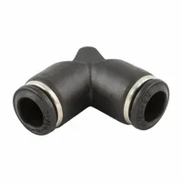 This nylon push-to-connect fitting connects 10 mm OD and 8 mm OD tubing without tools, providing a secure, leak-free joint. Suitable for pneumatic and low-pressure fluid systems in industrial automation and packaging