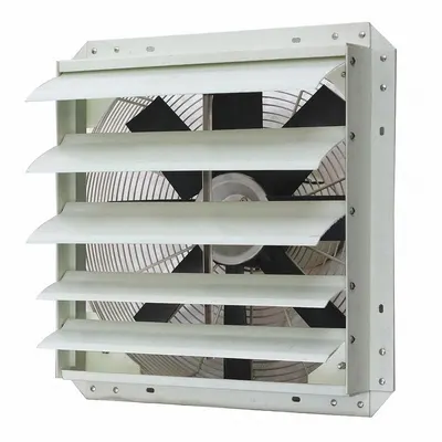 Dayton Exhaust Fan: 18 in Blade, 1 Speed, 1/4 hp, Totally Enclosed Air Over, 2,616 cfm - Corrosion-Resistant Shutter-Mount Exhaust Fans