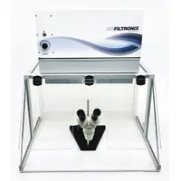 GLAS-COL Sloping Ductless Workstation: Microscope Cut-Out, 30 in Overall Wd, 35 in Overall Ht, White (MPN 200A HS5000C)