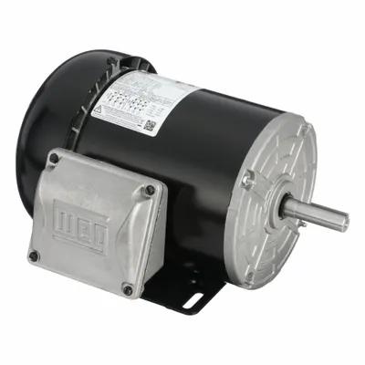 WEG General Purpose Motor: Rigid Base Mount, Totally Enclosed Fan Cooled, 3/4 hp - Rigid Base 3-Phase General Purpose AC Motors