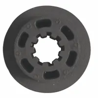 Grommet for securing and isolating the evaporator condenser fan motor in refrigerators and freezers. Reduces vibration and noise from the fan motor assembly. Suitable for use as a replacement part in compatible GE refrigeration appliances