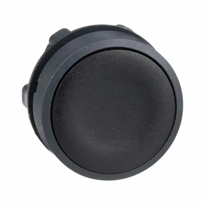 SCHNEIDER Flush Push Button: Black, 22 mm Mounting Size, Non-Metallic - Flush-Mount & Recessed Push-Button Operators